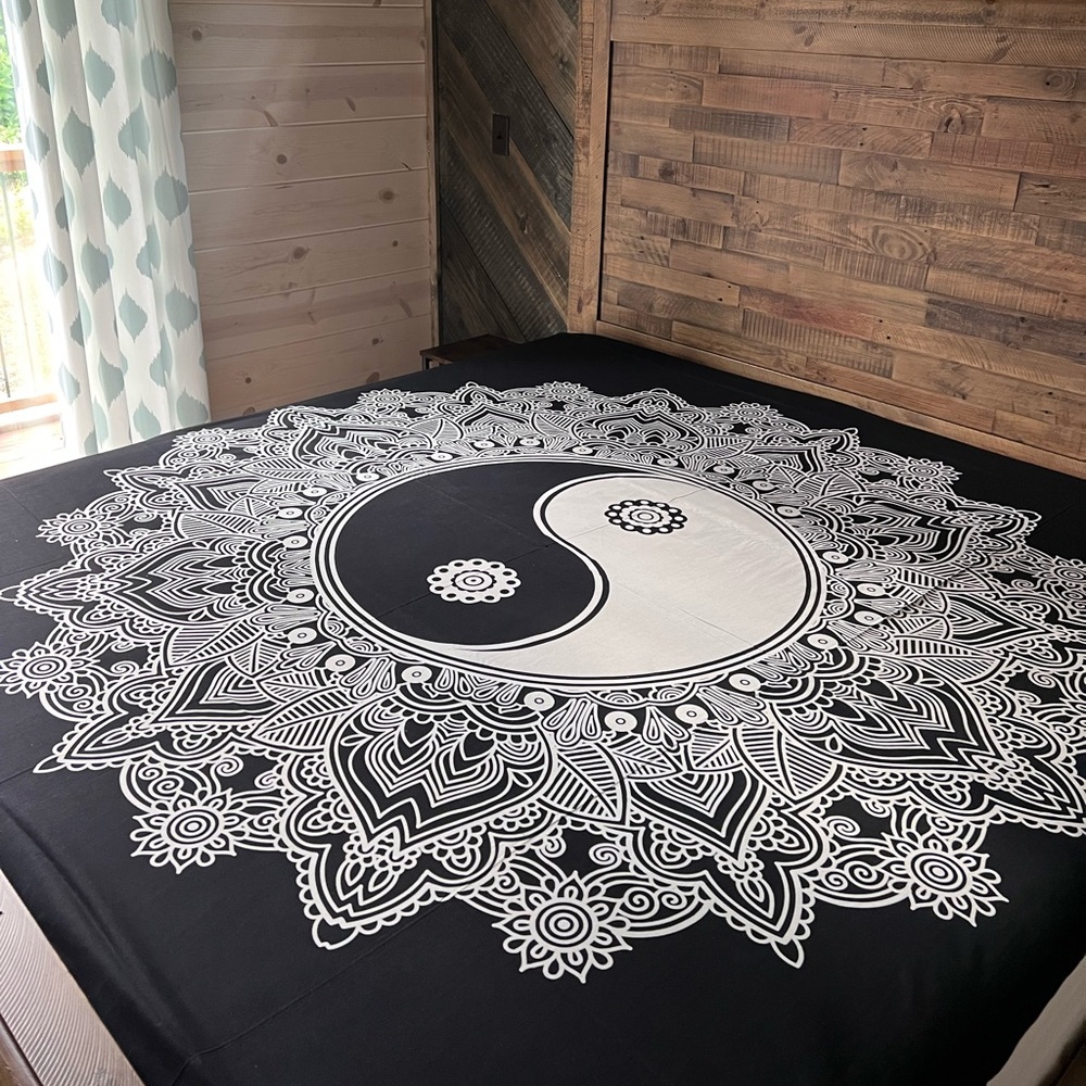 Yin Yang Mandala Tapestry